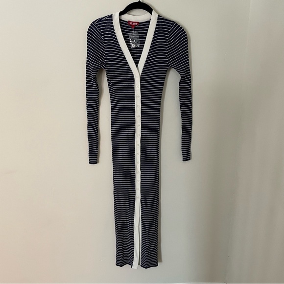 NWOT STAUD Shoko Striped Ribbed Sweater Dress small - Picture 3 of 7